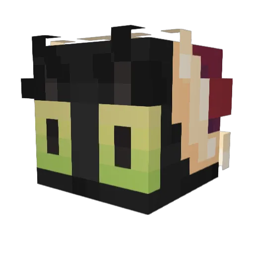 Vanillaaaaaa Minecraft avatar head, 3D render