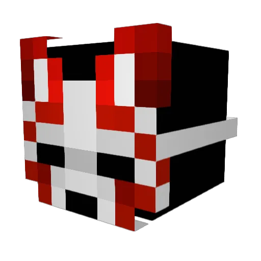 VanillafoxYT Minecraft avatar head, 3D render