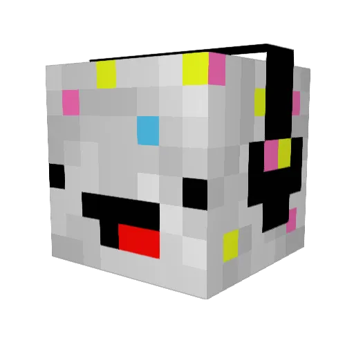 Vanillalite Minecraft avatar head, 3D render
