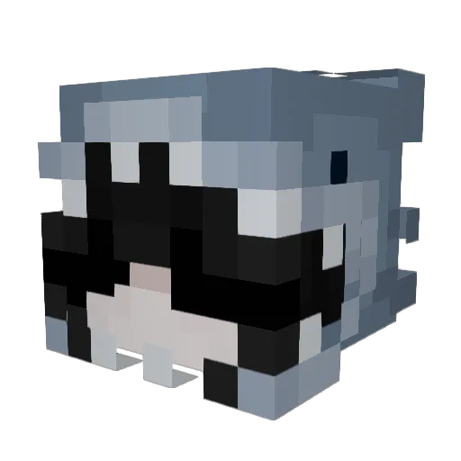 VanilleXD Minecraft avatar head, 3D render
