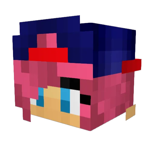VanillieMuffin Minecraft avatar head, 3D render