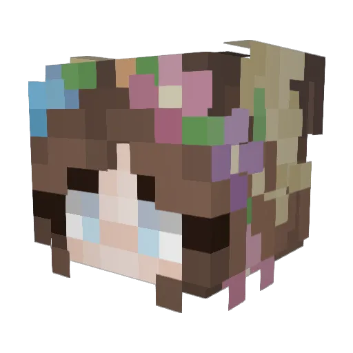 Vanillis Minecraft avatar head, 3D render