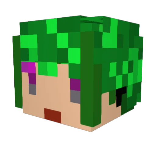 Vanillra_LSTV Minecraft avatar head, 3D render