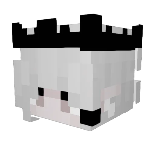 Vanillxhen Minecraft avatar head, 3D render