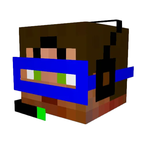 Vanimas Minecraft avatar head, 3D render