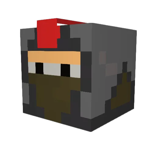 VanishMan Minecraft avatar head, 3D render
