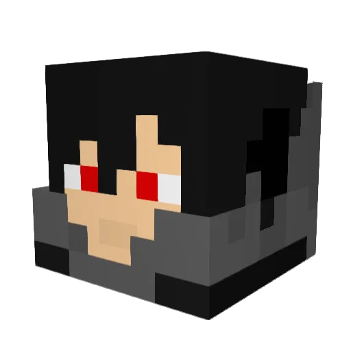 Vanitas89 Minecraft avatar head, 3D render