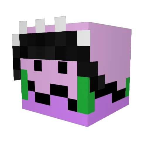 VanixGoomy Minecraft avatar head, 3D render