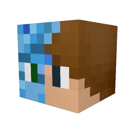 VanjaFTW Minecraft avatar head, 3D render