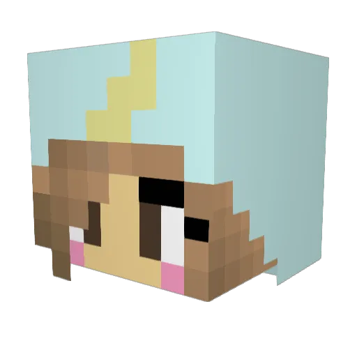 Vanka48 Minecraft avatar head, 3D render