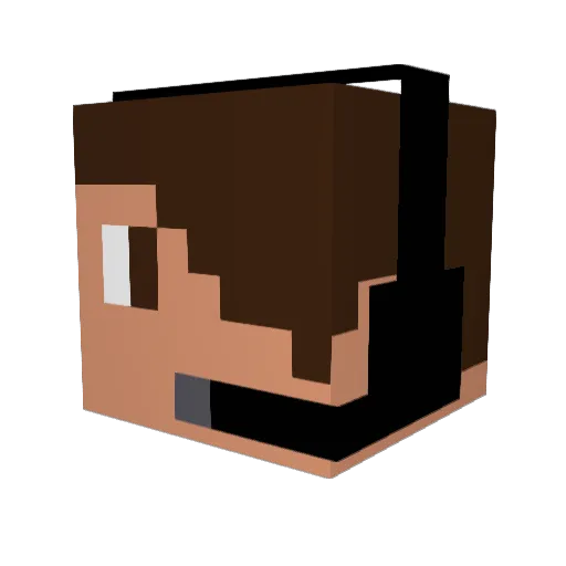 Vanks_04 Minecraft avatar head, 3D render