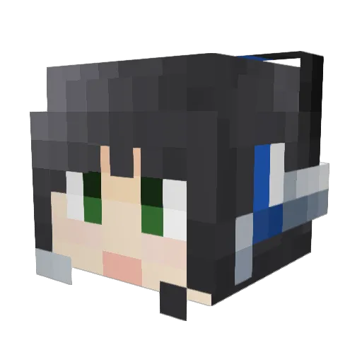 Vanmani Minecraft avatar head, 3D render