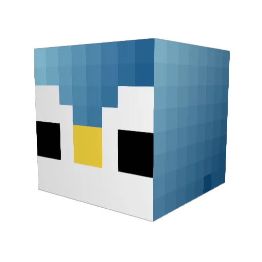 VannGogh Minecraft avatar head, 3D render