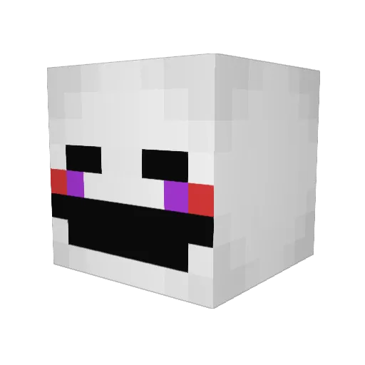 Vanny777 Minecraft avatar head, 3D render