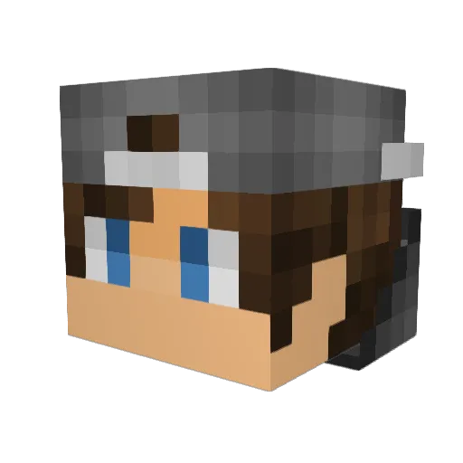 VanoxTV1 Minecraft avatar head, 3D render