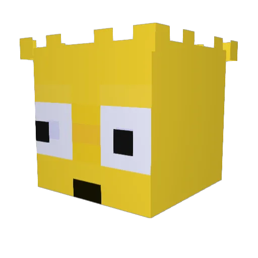 VanquishOP Minecraft avatar head, 3D render