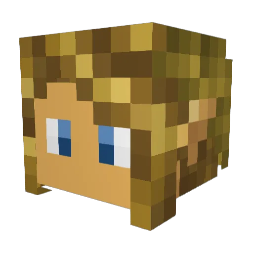 Vanstroodle Minecraft avatar head, 3D render