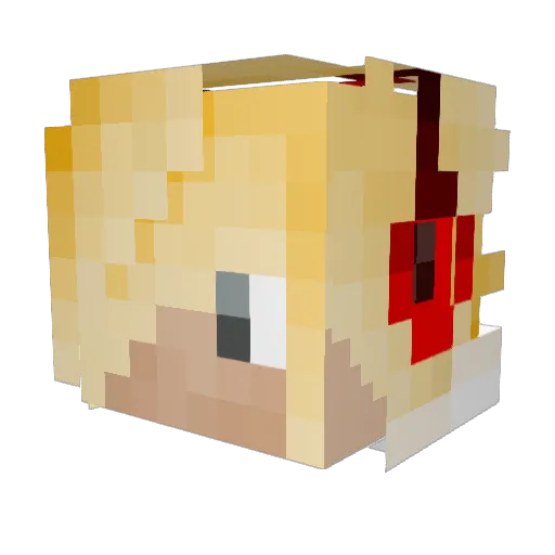 VantagE27 Minecraft avatar head, 3D render