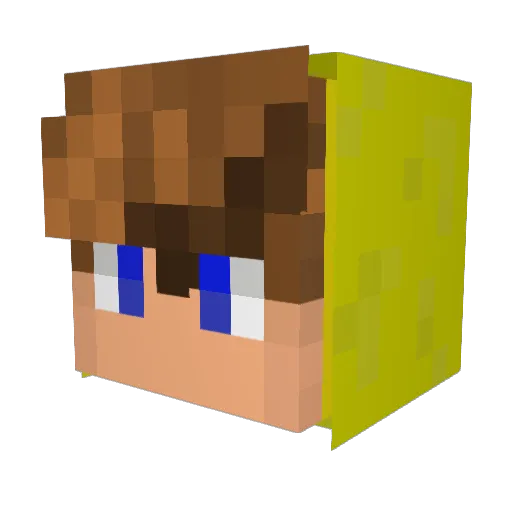 Vantexx Minecraft avatar head, 3D render