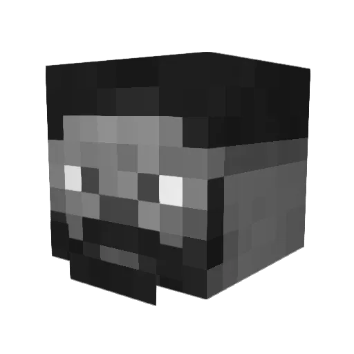 Vanticrow Minecraft avatar head, 3D render