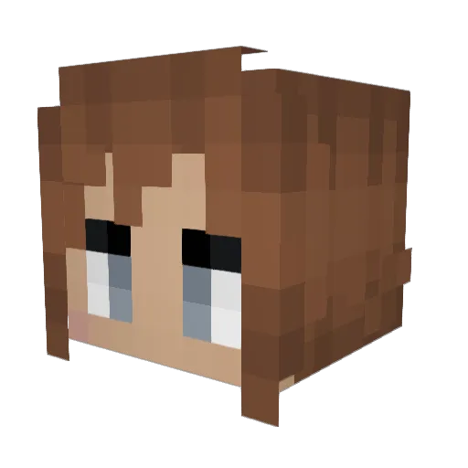 Vantorei Minecraft avatar head, 3D render