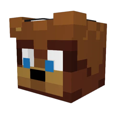 Vantpire Minecraft avatar head, 3D render