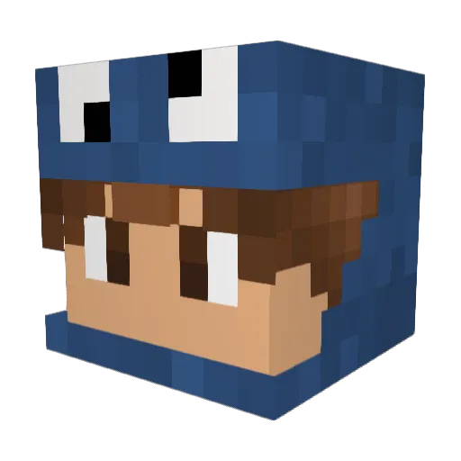Vanture Minecraft avatar head, 3D render