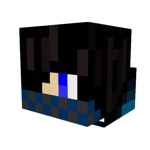Vanvidd Minecraft avatar head, 3D render
