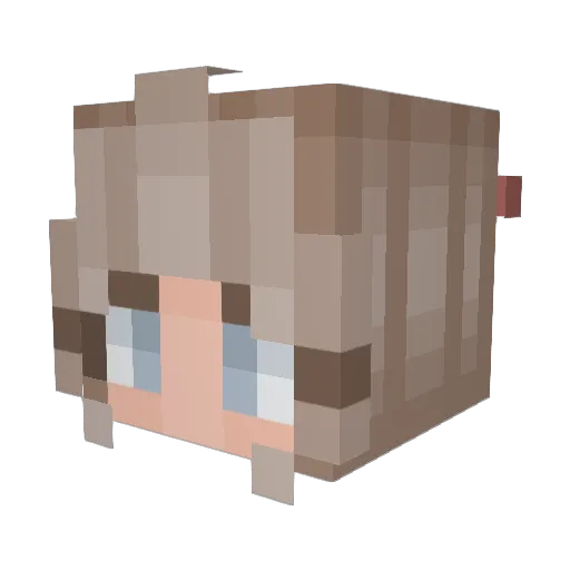 VanyBany Minecraft avatar head, 3D render