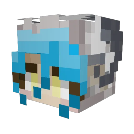 VanzNapZz Minecraft avatar head, 3D render