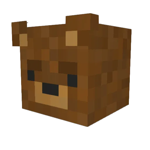 Vanzzi Minecraft avatar head, 3D render