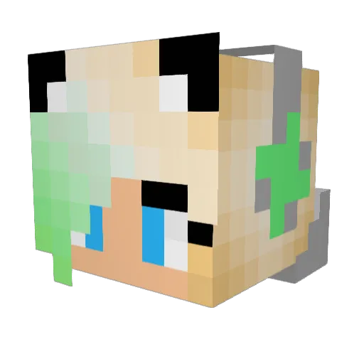 VapePrincess Minecraft avatar head, 3D render