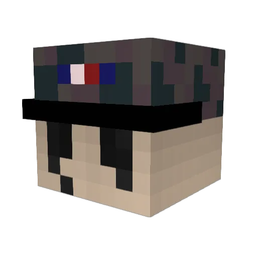 Vapeggg Minecraft avatar head, 3D render