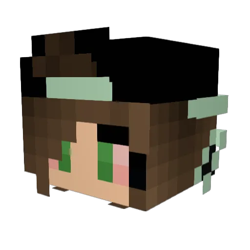 Vapeirin Minecraft avatar head, 3D render