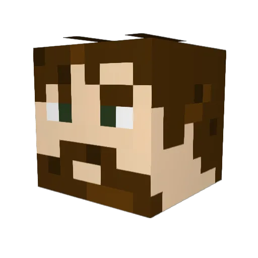 Vapek6 Minecraft avatar head, 3D render