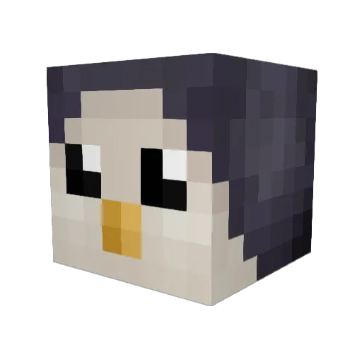 Vapey Minecraft avatar head, 3D render