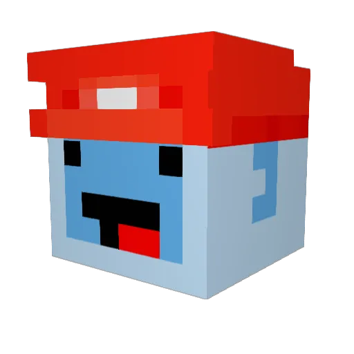 VapingDqcrypt Minecraft avatar head, 3D render