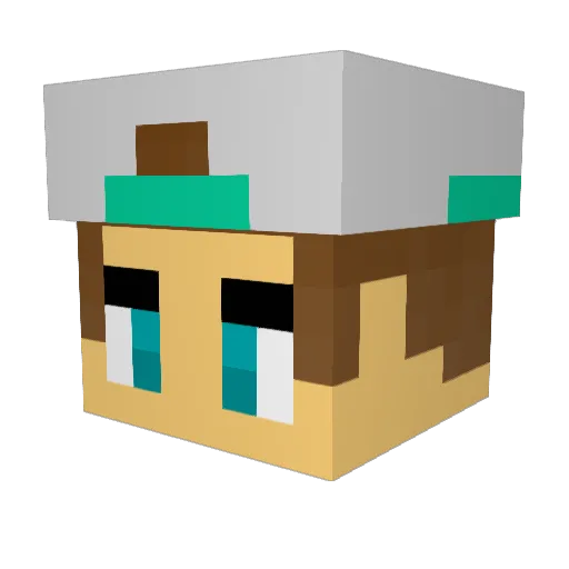 VapingSmoke Minecraft avatar head, 3D render