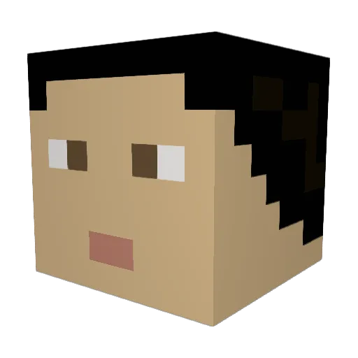 VaporSynth Minecraft avatar head, 3D render