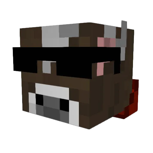 Vaporgot Minecraft avatar head, 3D render