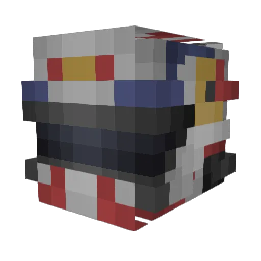 Vaporrix Minecraft avatar head, 3D render