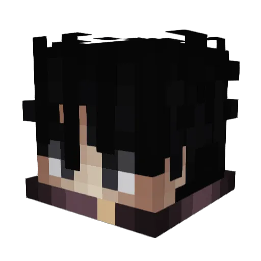 Vapotiche Minecraft avatar head, 3D render