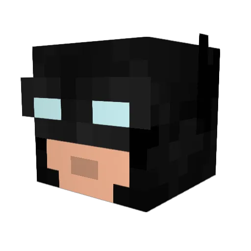 Vaprak1 Minecraft avatar head, 3D render