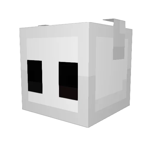 Vaqqy Minecraft avatar head, 3D render