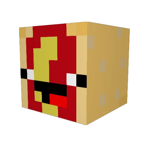 Vaqr1e Minecraft avatar head, 3D render