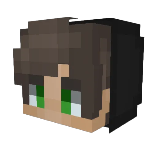 Vaquacker Minecraft avatar head, 3D render