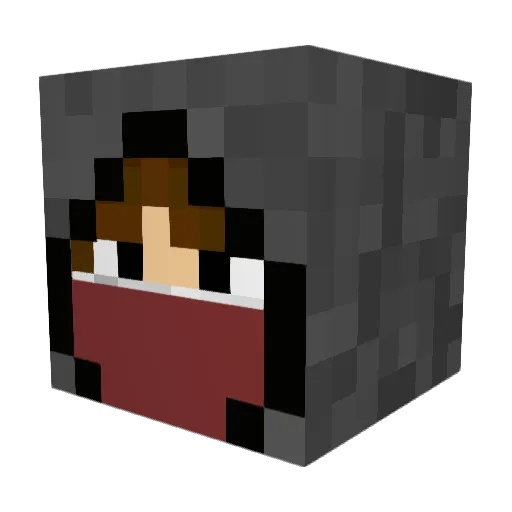 Vaquer0 Minecraft avatar head, 3D render