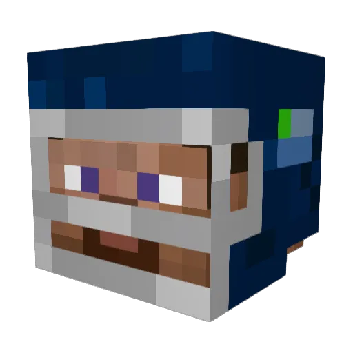 Vaquero Minecraft avatar head, 3D render