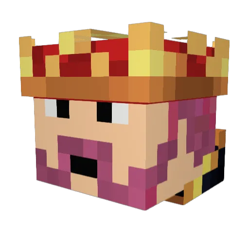 Vaquxine_II Minecraft avatar head, 3D render