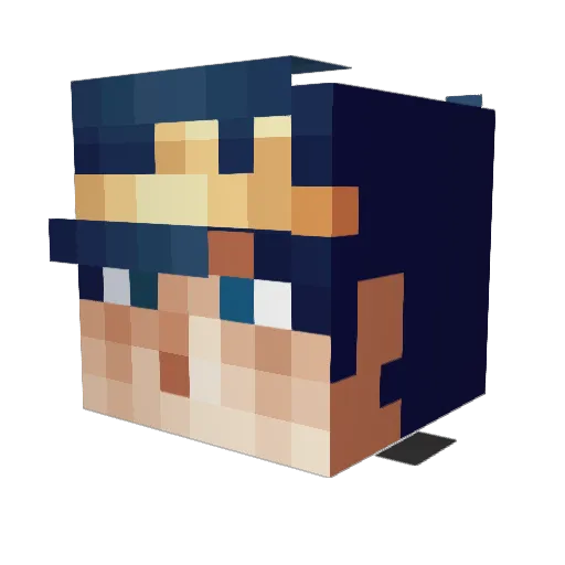 Var1ant Minecraft avatar head, 3D render